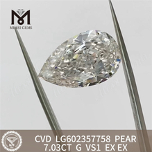 7.03CT G VS1 PEAR IGI 認定ダイヤモンド 持続可能な輝き丨Messigems LG602357758