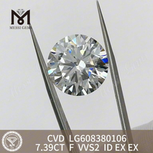 Diamants simul&eacute;s 7,39 CT F VVS Achetez en ligne notre vaste inventaire de diamants IGI 丨 Messigems LG608380106
