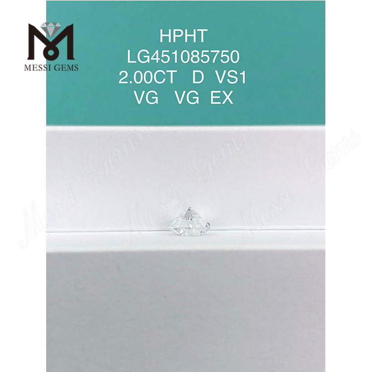 2.00 carats D VS1 VG Cut Grade Round HTHP lab diamonds