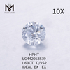 1.69 carat D VS2 Round lab diamond IDEAL EX EX