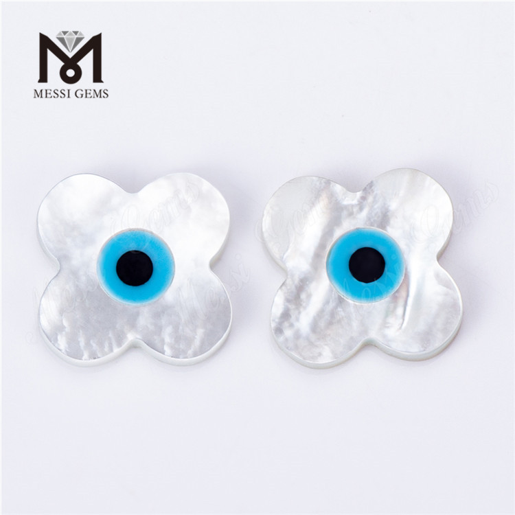 6mm-14mm four clover shape eye shell mother of pearl