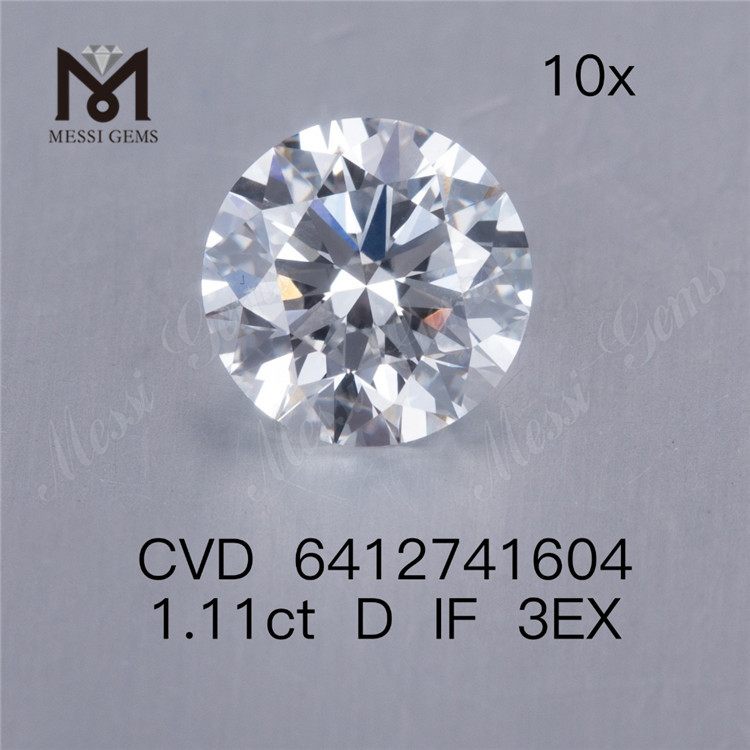 1.11ct D cvd diamond Wholesale price IF 3EX man made diamond on sale