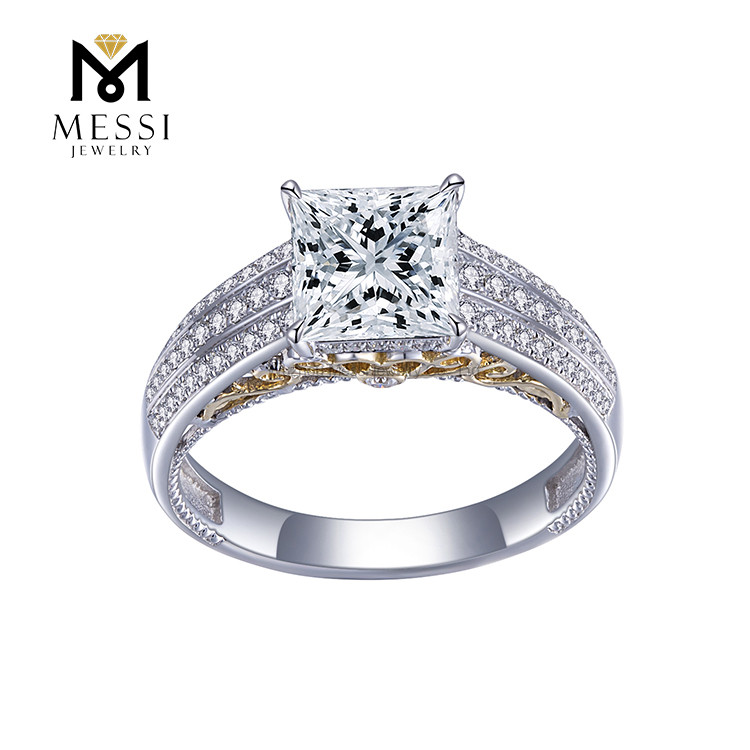 Best Selling Classics Design 4 Prongs setting Ring 18K White Gold moissanite Jewelry Women Gift