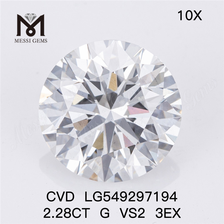 2.28CT G VS2 3EX CVD RD lab diamond factory price
