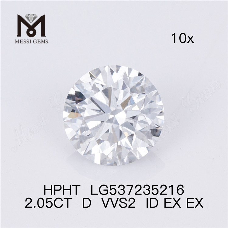 2.05CT D VVS best hpht loose lab diamond 2 carat man made diamond on sale