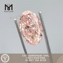 10,45 ct Fancy Pink Pear vs. 1 simulierter Diamant CVD LG696544285