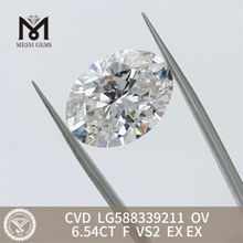 6.54CT F VS2 OV formsimulerede diamanter EX EX CVD LG588339211 