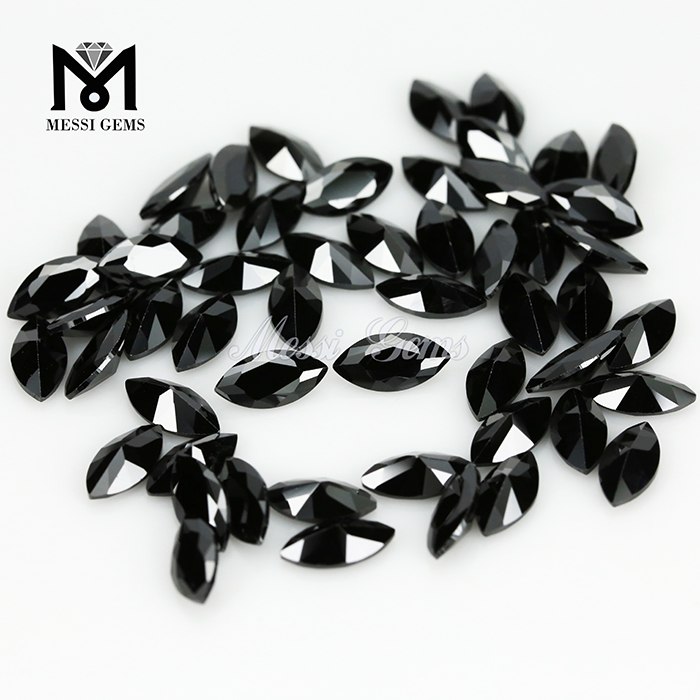 Engrospris marquise cut 3,5x 7mm sorte cubic zirconia sten 