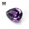 Large size pear shape 15x20mm amethyst synthetic cubic zirconia price 