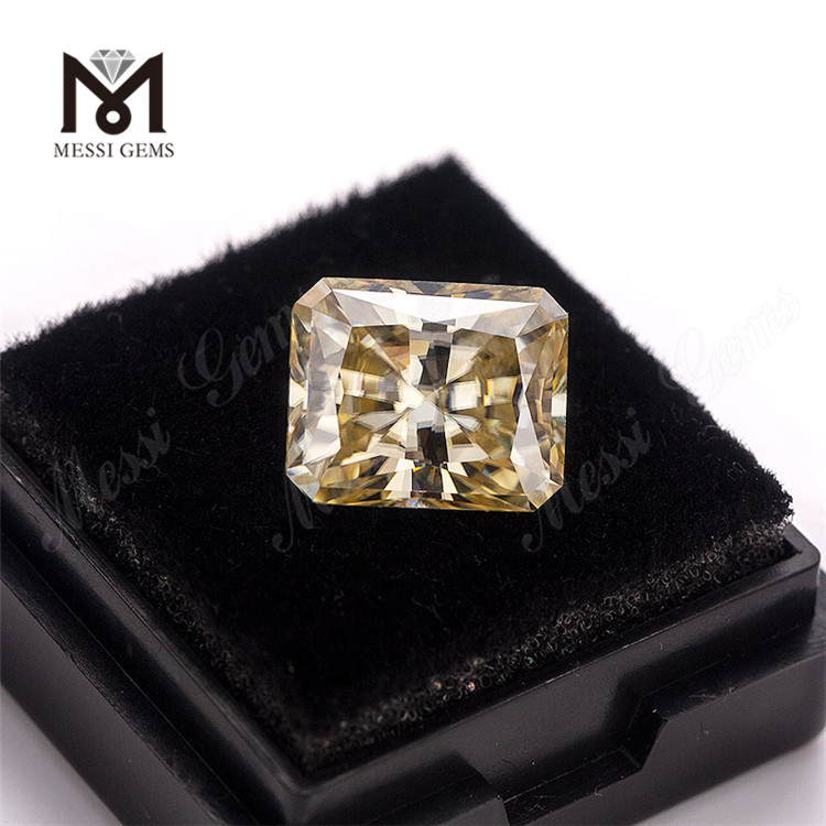 Loose Stones Factories Yellow Emerald Cut 11*9mm Synthetic Moissanite