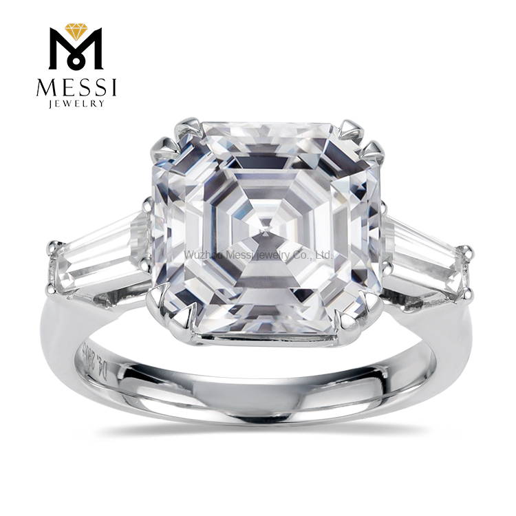 4 carat 18k real gold wedding rings moissanite gold ring for women