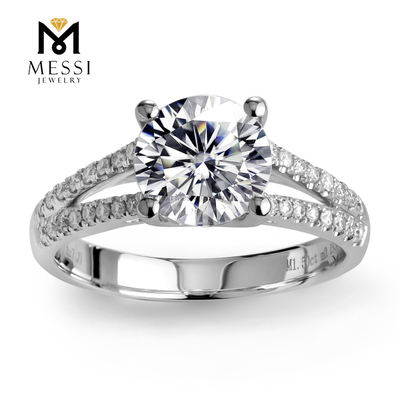 1.5ct Lab crevit Diamond Annulorum Pugna occasum Progressione Nuptialis Orbis in 14k 18k solidum albo aurum