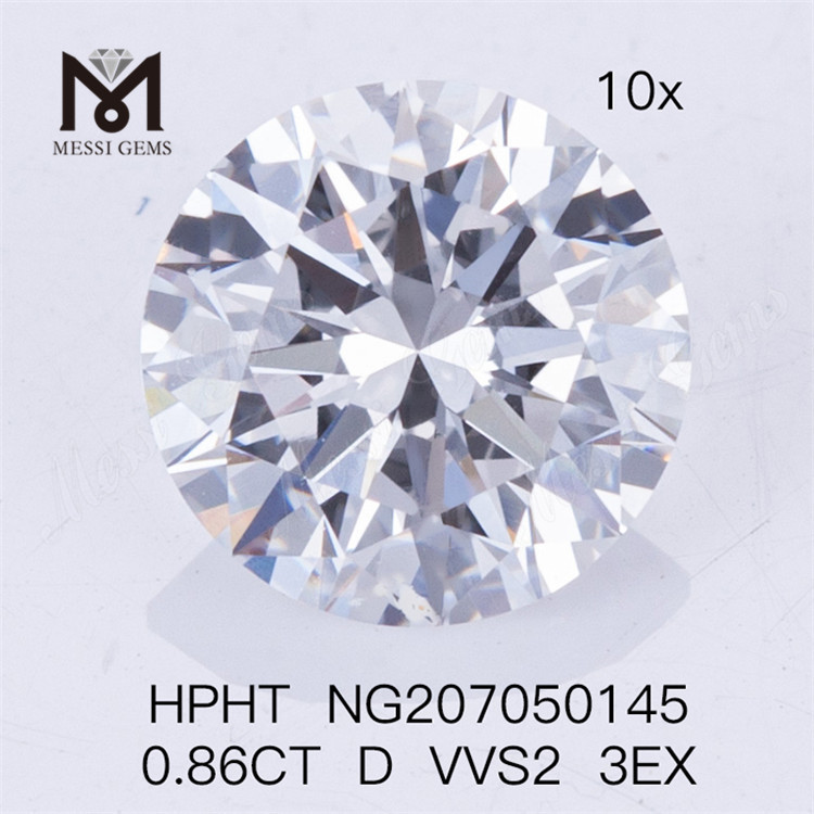 HPHT 0.86CT D VVS2 3EX Lab Diamonds 