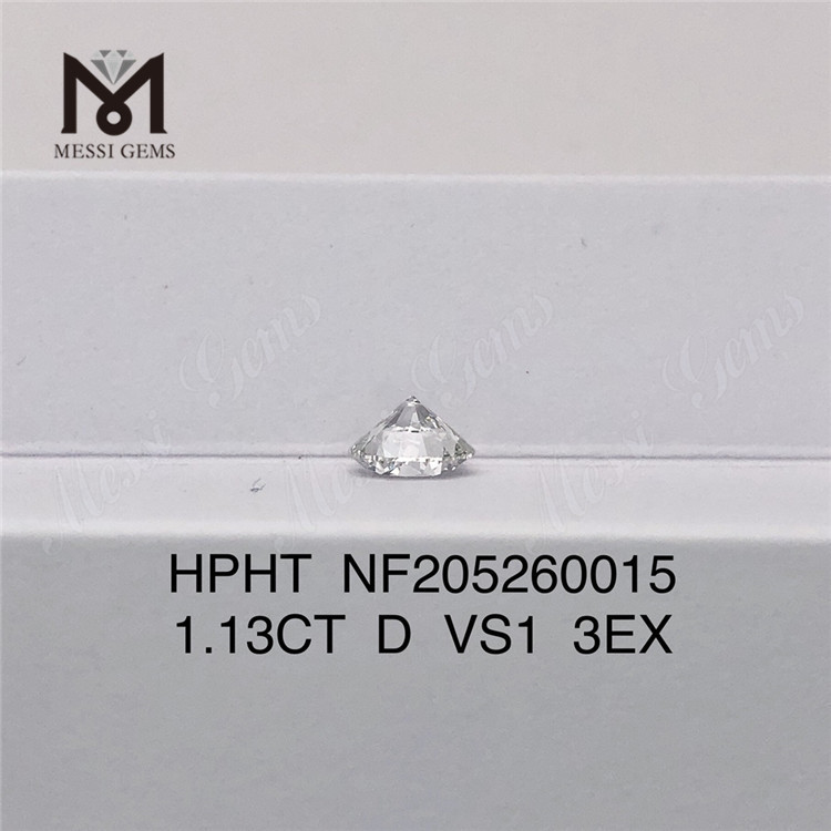 1.13ct D VS1 Loose Synthetic Round Brilliant Cut HPHT 3EX Lab Grown Diamond For Ring