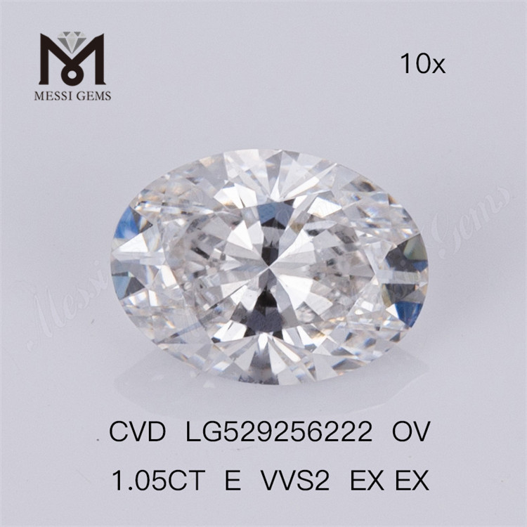 1.05ct E VVS2 EX EX OV Synthetic Diamond CVD