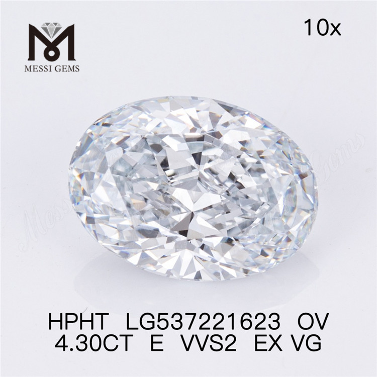 4.30ct vvs white loose hpht lab diamond E colour oval hpht loose lab diamond