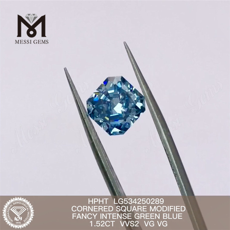 1.52CT VVS Green Blue Loose lab Diamonds HPHT Lab Grown Diamonds On sale