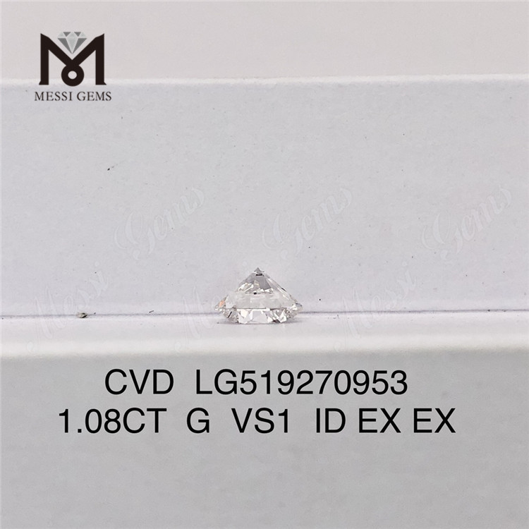 1.08ct G VS Round Loose Lab Diamond Wholesale CVD White Loose Lab Diamond Sale