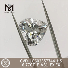 6.77CT E VS1 EX EX 6ct Cvd ルース ダイヤモンド ハート シェイプ LG602357744丨Messigems