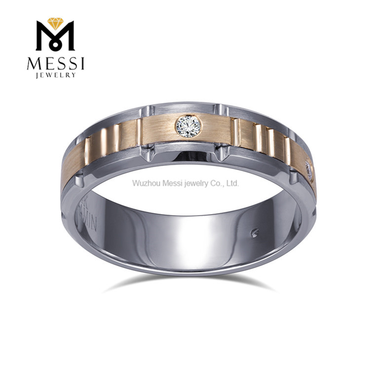 Igi Lab Diamond Orbis 14k Aurum proelio Nuptialis Band Mens Orbis US9 #