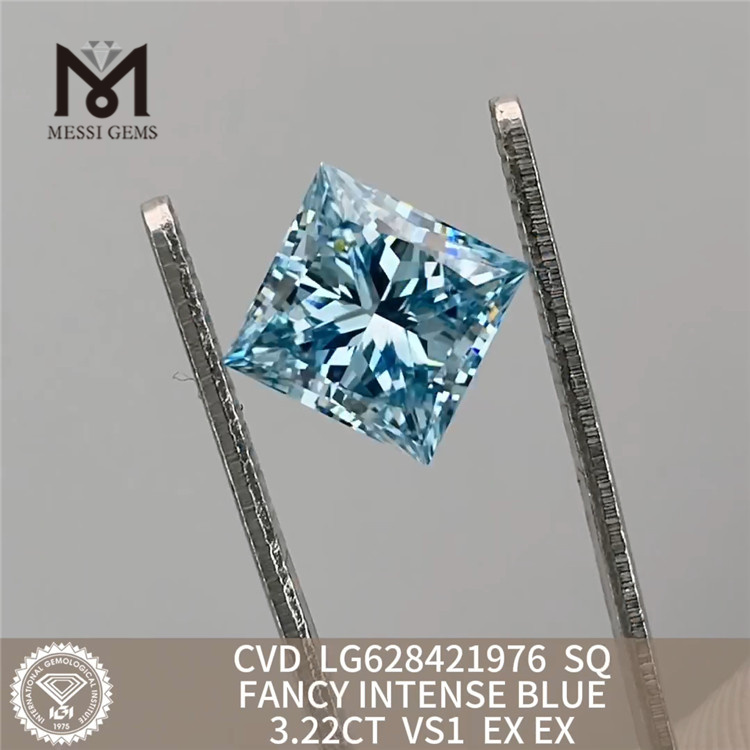 3.22CT VS1 SQ CVD Diamond FANCY INTENSE BLUE LG628421976