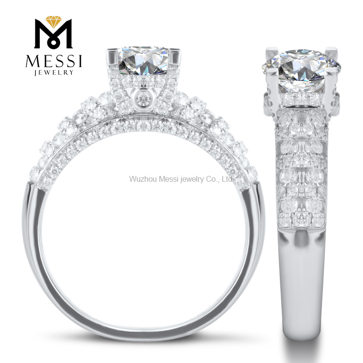 1 carat white gold wedding moissanite gold ring fashion