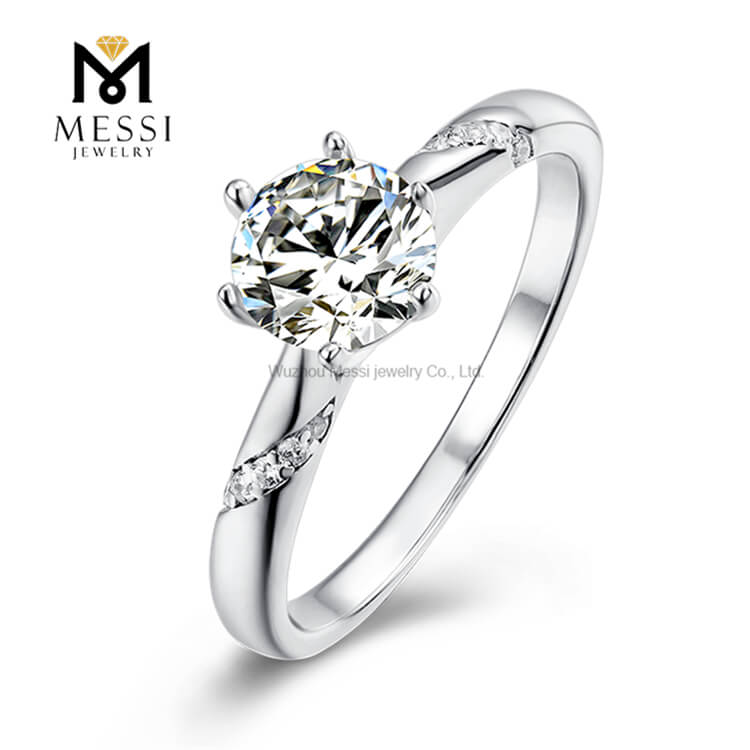 Wedding Engagement High Quality Couple 925 Silver Moissanite Eternity Ring