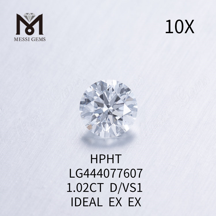 1.02 carat D VS1 Round BRILLIANT IDEAL Cut Grade lab diamonds