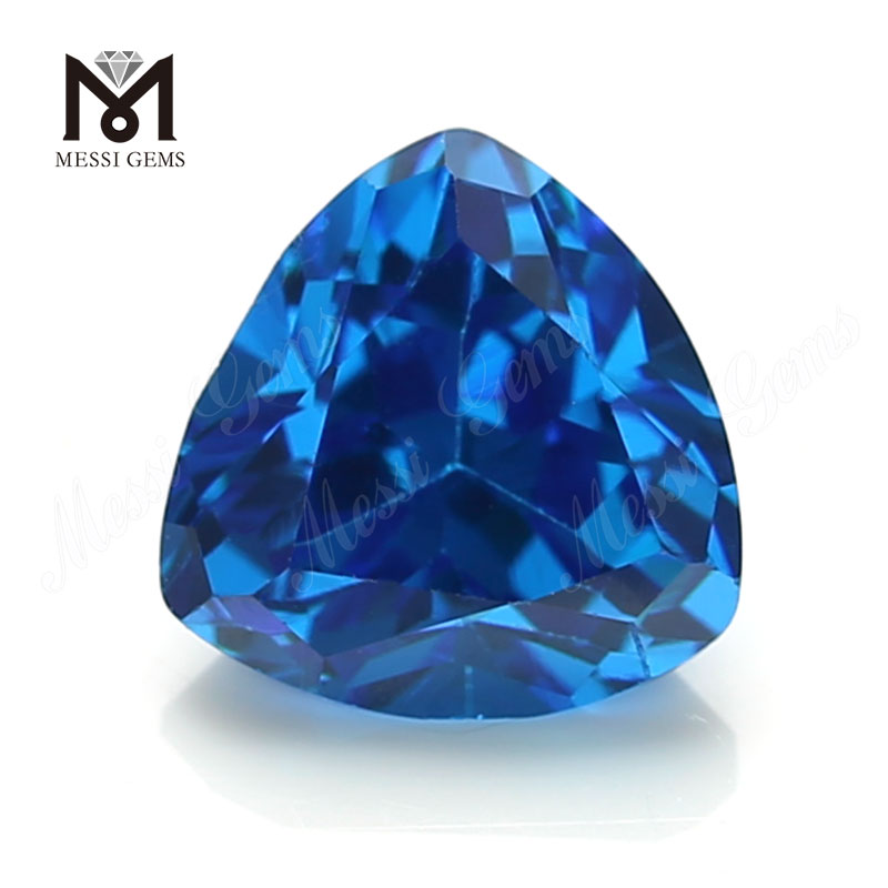 High Quality trillion Shape 8*8mm Blue topaz CZ Cubic Zirconia Stone Price 