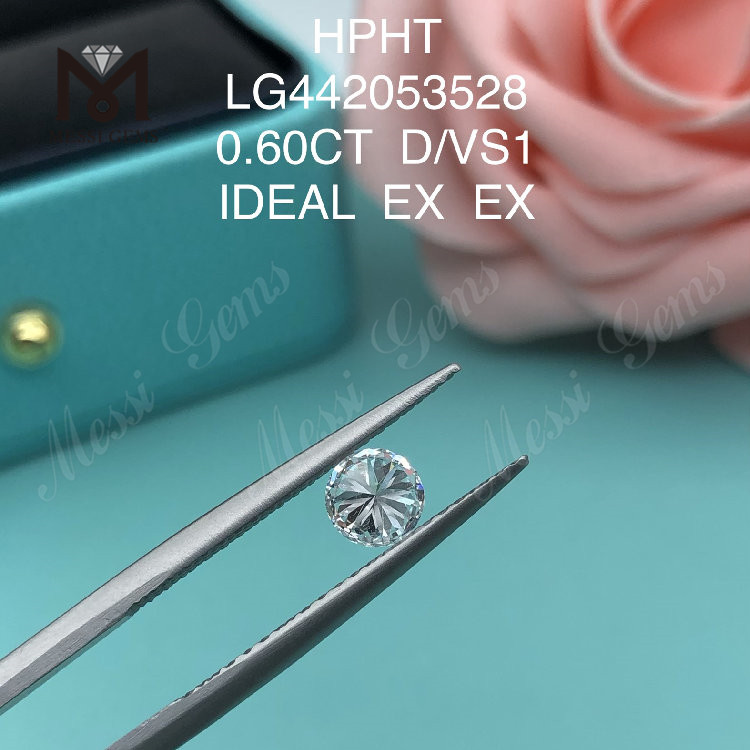 0.60 carat D VS1 Round BRILLIANT IDEL Cut lab diamonds