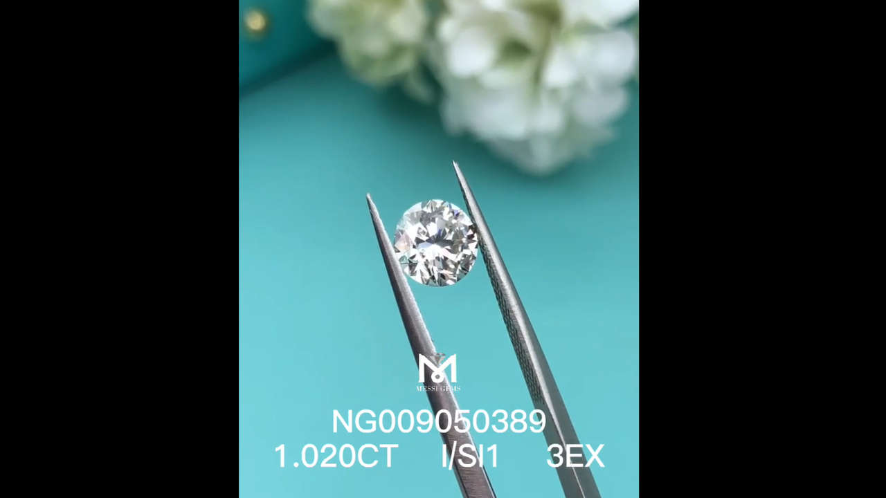 i color loose gemstone lab grown diamonds cheap 1.020ct si1 rd shape diamond video