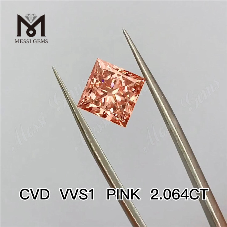 2.064ct pink lab grown diamond suppliers cvd synthetic pink diamond wholesale price