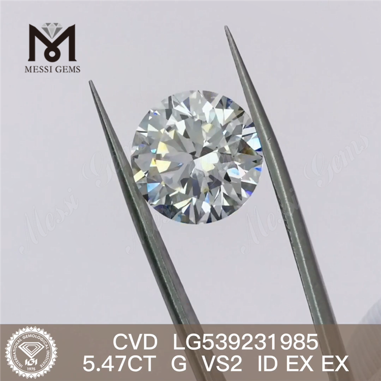 5.47CT G vs2 round best loose lab diamond cvd 5ct rd loose lab diamond wholesale