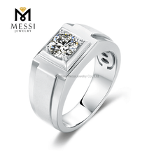 New Design 925 Sterling Silver Jewelry Ring DEF Moissanite Man Rings for Man