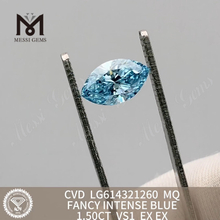 1,50CT MAN dyrkede diamanter MQ VS1 Fancy Intense Blue 丨 Messigems CVD LG614321260 