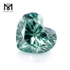  8.5*8.5mm Teal Heart cut loose moisanite for sale