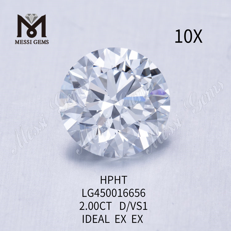 2CT D VS1 Round lab diamonds IDEL Cut loose synthetic diamonds