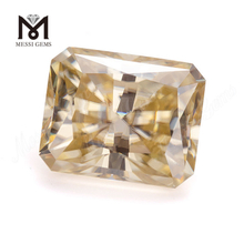 L&oslash;se sten Fabrikker Gul Emerald Cut 11*9mm Syntetisk Moissanite