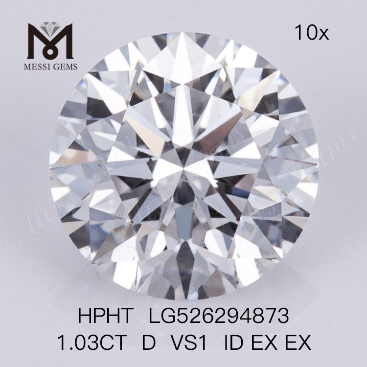 1.03CT D VS1 ID EX EX round Lab-grown Diamond HPHT IGI