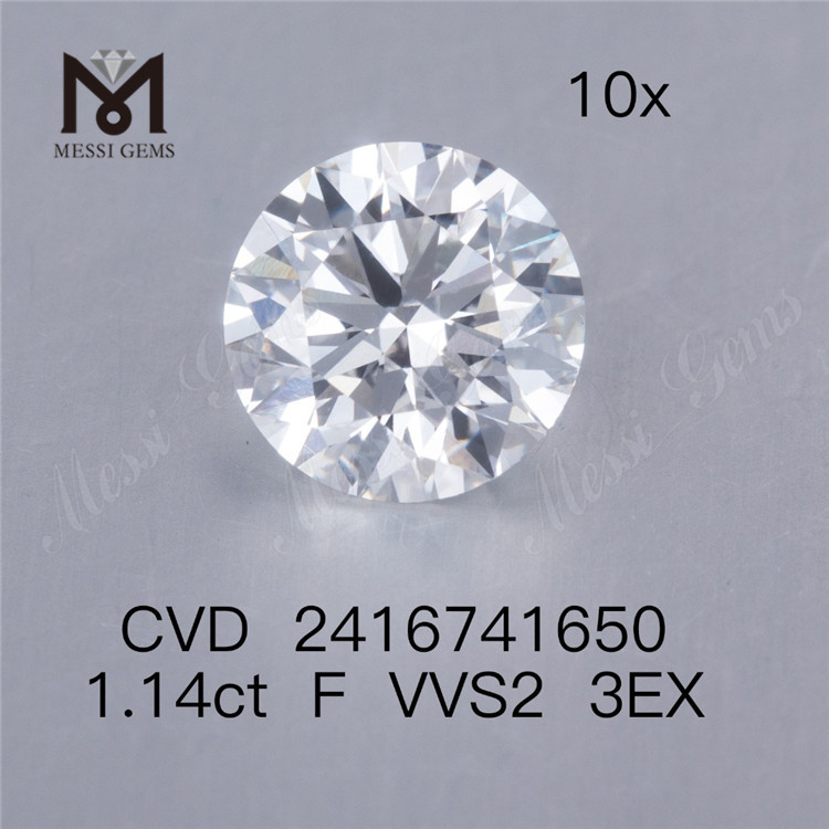 1.14ct F lab diamond VVS 3EX cvd diamond on sale