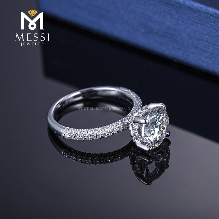 14K 18K White Gold solitary ring engagement HPHT Lab Craeted Diamond Ring