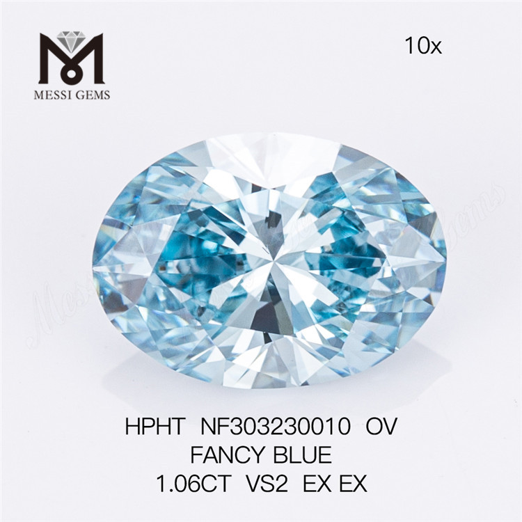1.06CT VS2 OV wholesale lab diamond FANCY BLUE HPHT NF303230010