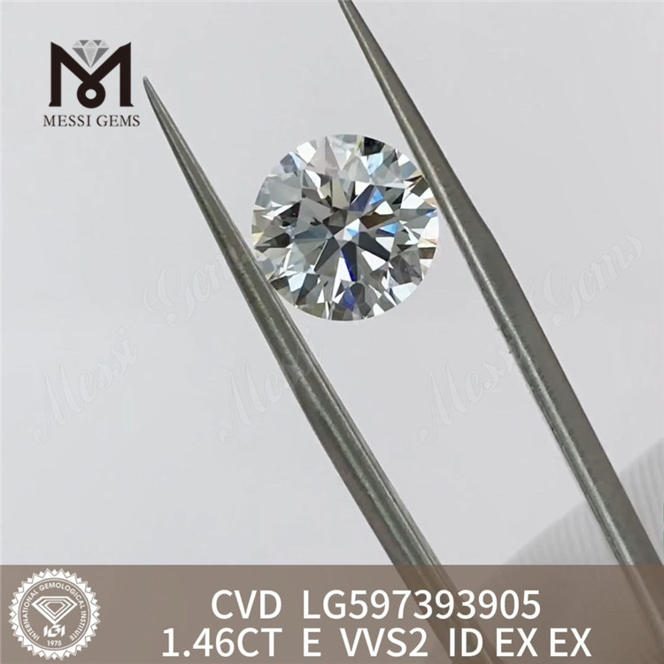 Diamant cvd cultiv&eacute; en laboratoire 1,46 CT E VVS2 ID EX EX pour des designs &eacute;poustouflants LG597393905 