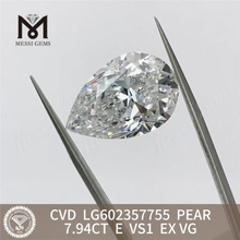 7.94CT E VS1 EX VG PEAR cvd diamanter til salg &Oslash;konomisk Sparkle for juvelerer丨Messigems LG602357755