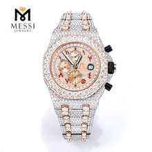 Sofistikeret og stilfuldt Moissanite ur herre til m&aelig;nd