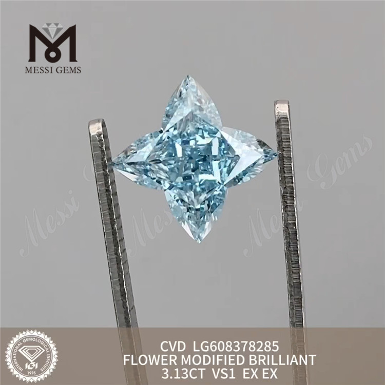 3.13CT VS1 bl&aring; blomsterlab lavet diamant CVD LG608378285