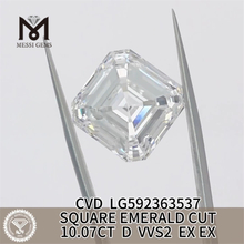10,07 CT D VVS2 CVD SQUARE EMERALD CUT simulierte Diamanten LG592363537 