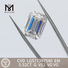 5.52CT G VS1 VG CVD Emerald laboratoriedyrkede diamanter LG577397540 丨Messigems CVD