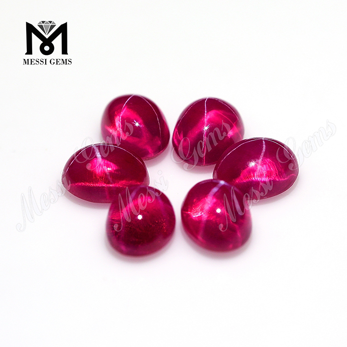 Lab Created Oval Cabochon Ruby Stone, Synthetic Star Ruby Gem Price
