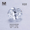 0.92ct F OVAL Loose Gemstone Synthetic Diamond SI1 